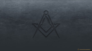 Masonic symbol black white photo - a gold frame free wallpaper