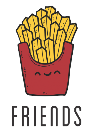 Red container fries white background - a cartoon free wallpaper for mobile