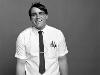 Man smiling glasses gray background - a gray background behind free wallpaper