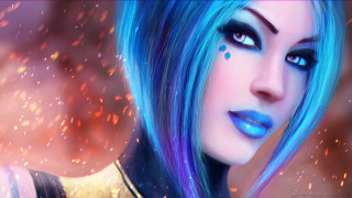 Blue hair blue eyes blue - blue hair free wallpaper