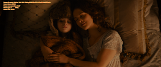 Woman laying bed blanket head - movie still free wallpaper