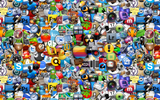 Computer icons pile colorful wallpaper - a wallpaper background free wallpaper