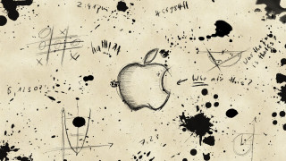 Apple drawing ink splatters ink - graphic design free wallpaper
