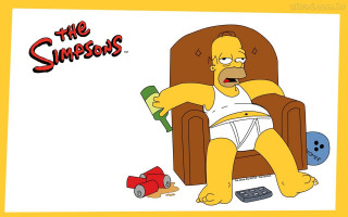 Cartoon character sitting chair remote - david simpson free wallpaper