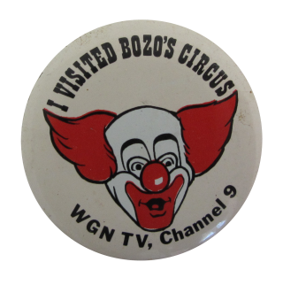 Twisted bozos circus clown button - a button free wallpaper