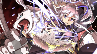 Woman sword book demon background - epsylon point free wallpaper