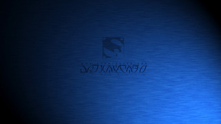 Blue metal background nerdvanting logo - final free wallpaper for desktop
