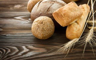 Breads rolls table wheat stalks - brassaï free wallpaper