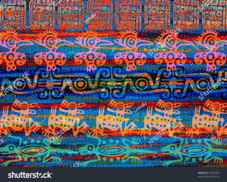 Colorful abstract background fish waves - geometric abstract art free wallpaper