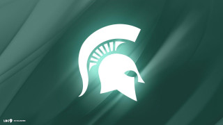 Green white spartan helmet background - a white arrow free wallpaper