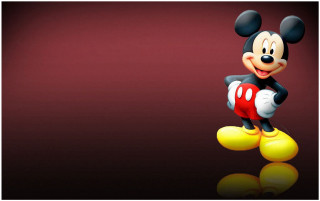 Mickey mouse character red yellow - back leg free wallpaper