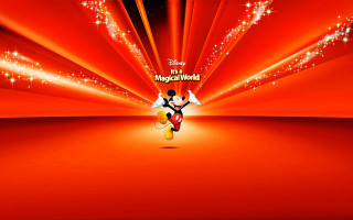 Mickey mouse red wall person - a red light free wallpaper for desktop