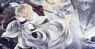 Man white outfit sword ship - a ship free wallpaper