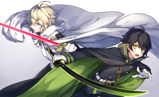Anime characters swords holding fighting 2 - sword free wallpaper
