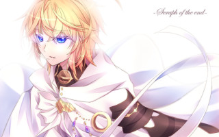 Anime blonde blueeyes whitecape gothic - a anime character free wallpaper