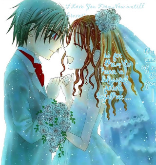 Couple kissing snow quote image - romanticism free wallpaper for tablet