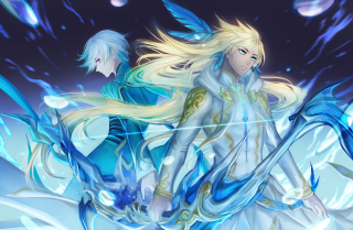 Woman sword snow feathers fantasy - elysium free wallpaper