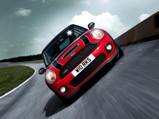 Red mini cooper road building - mini free wallpaper for desktop