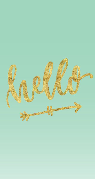 Gold foil lettering kaleloo blue - typographic free wallpaper for mobile