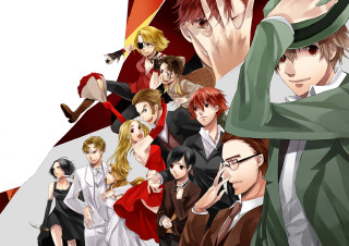 Group people white background red - line free wallpaper