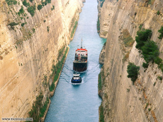 Boat narrow river cliffs traveling - amazing free wallpaper