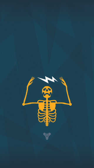 Skeleton lightning bolt back head - extreme illustration free wallpaper