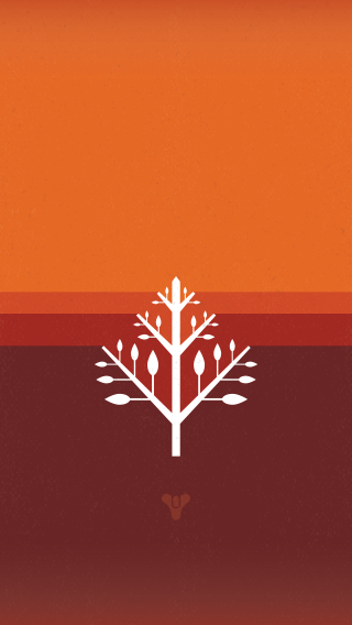 Tree red orange background white - a silk screen free wallpaper for mobile