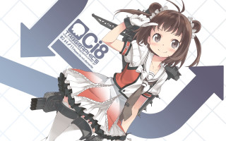 Woman short dress sword sign - deconstructivism free wallpaper