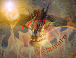 Woman fire nightmares image portrait - a fire in the background free wallpaper