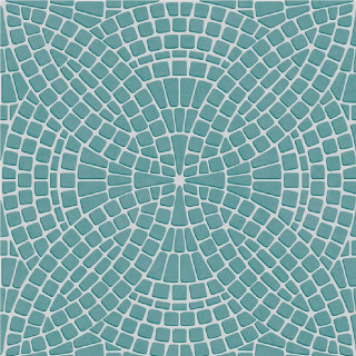 Blue white tile pattern circular - circular free wallpaper for tablet