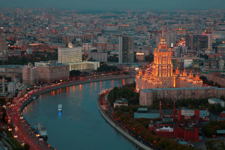 City river bridge night lights 5 - a river and a bridge free wallpaper
