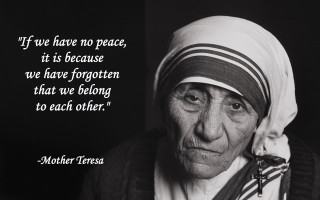 Woman nun headdress quote image - peace free wallpaper
