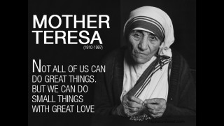 Nun mother teresa quote greyscale - free love wallpaper