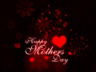 Red heart happy mothers day - processed free wallpaper for desktop