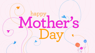 Mothers day card colorful swirl - vector curve free wallpaper