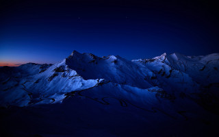 Mountain range night sky moon - amir zand free wallpaper