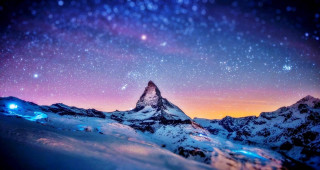 Mountain sky stars bright light - a sky full free wallpaper