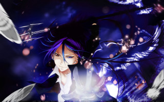 Anime character purple hair sword - a anime character free wallpaper