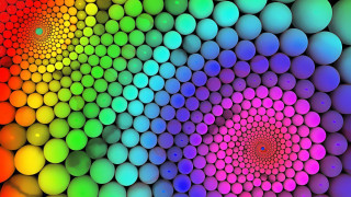 Colorful background circles rainbow center - triadic free wallpaper