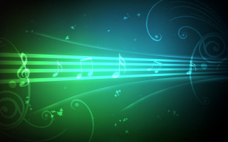 Green black background musical notes - edward george handel lucas free wallpaper