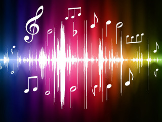 Colorful music background musical notes - musical free wallpaper