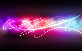 Blurry neon light black background - the left side of the image free wallpaper
