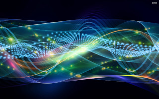 Wave light colors black blue - a computer free wallpaper for desktop