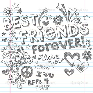 Best friends forever lyco art - a drawing free wallpaper for tablet