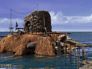 Rock structure water dock boat - water next free wallpaper