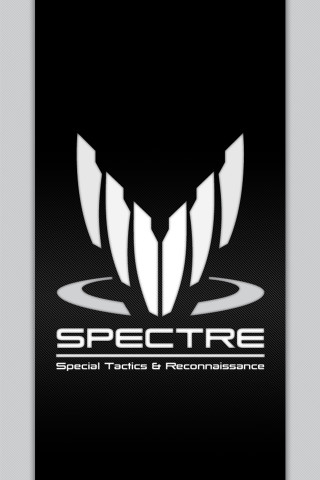 Spectre special performance logo black - a white logo free wallpaper for mobile