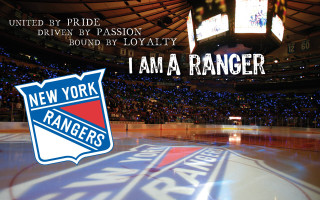 Hockey rink rangers logo cityscape - realism free wallpaper
