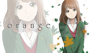 Anime characters orange leaves around - two anime character free wallpaper