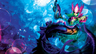 Mermaid fish bubbles digital painting - a fish free wallpaper