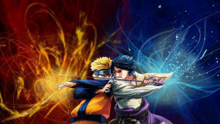 Anime fight colorful fireworks blue - swirl free wallpaper